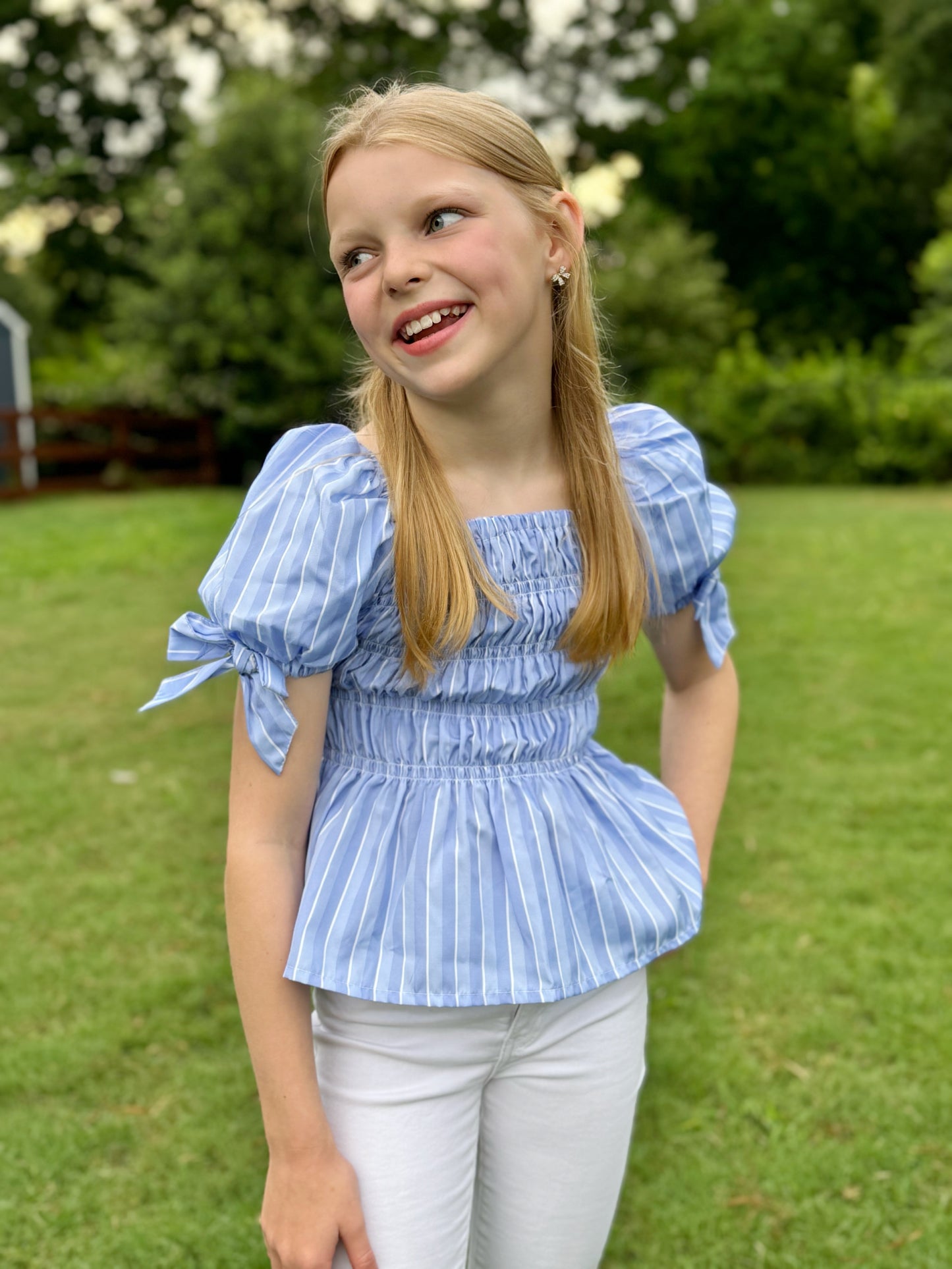 Quinn Puff Sleeve Smocked Top