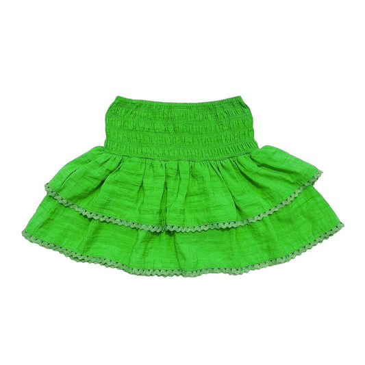 AW Green Lace Ruffle Skirt