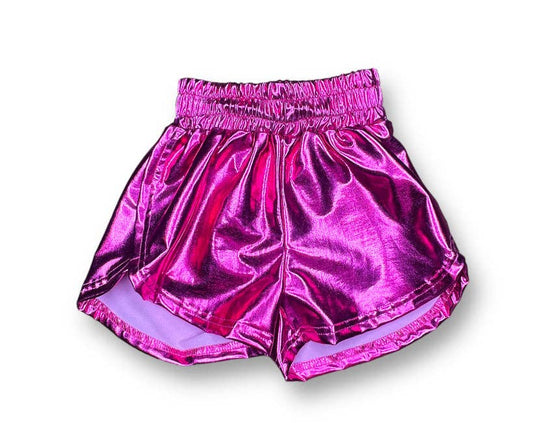 Hot Pink Metallic Shorts