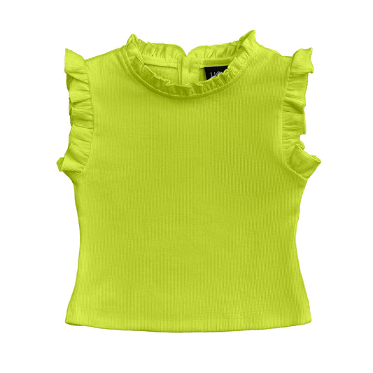 Lime Ruffle Tank Top