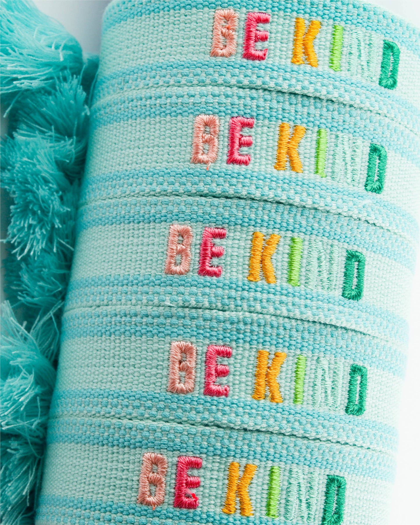 Colorful Embroidered Bracelets | Mint | Be Kind