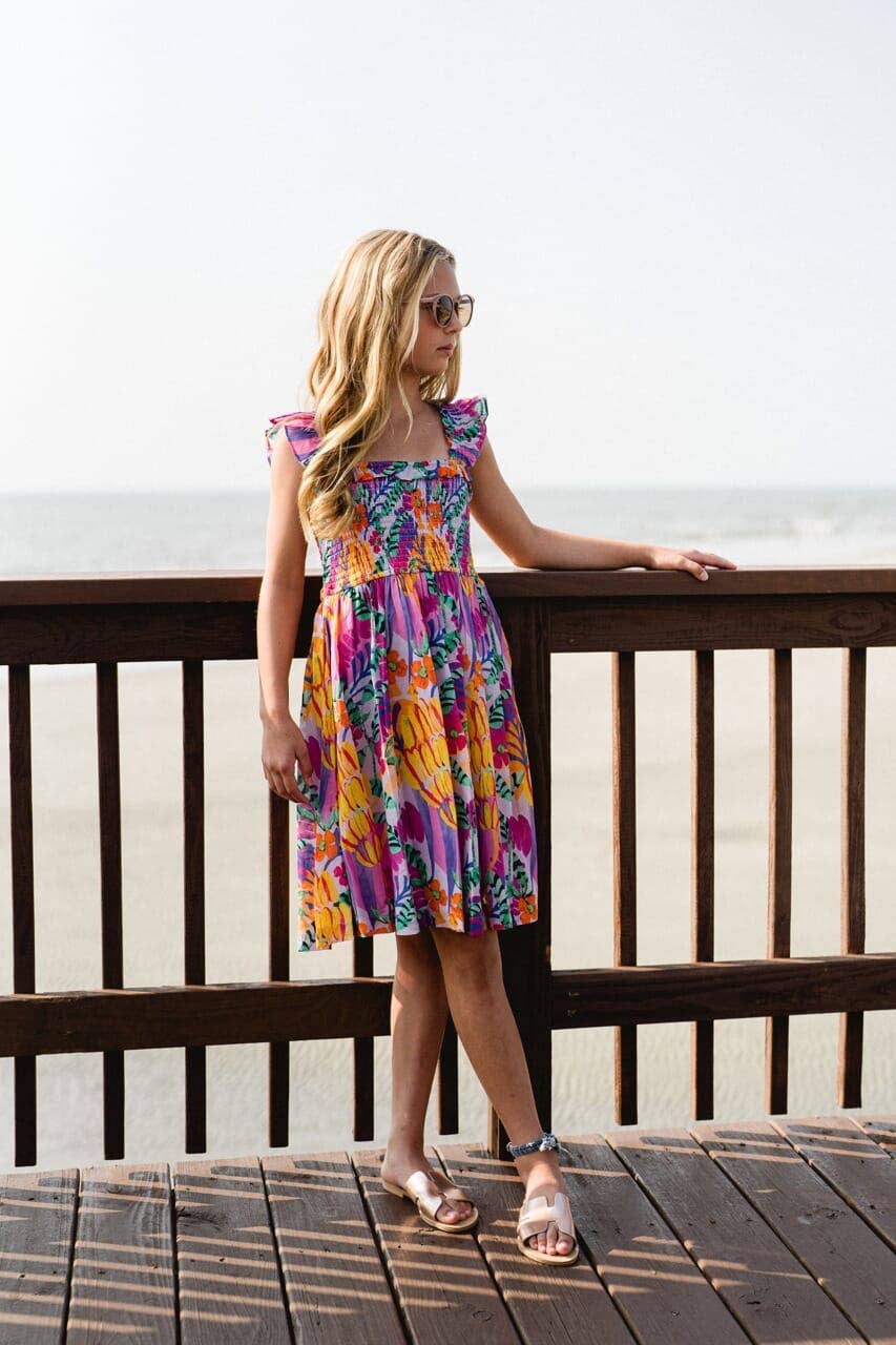 Colette Girls Dress- Banana Cabana