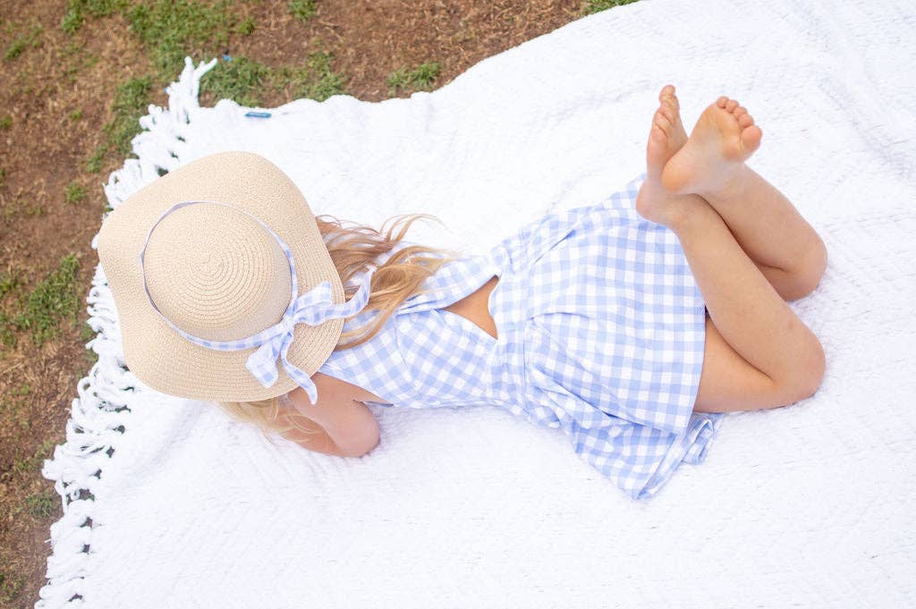 Harper Pleated Tennis Dress - French Blue Gingham