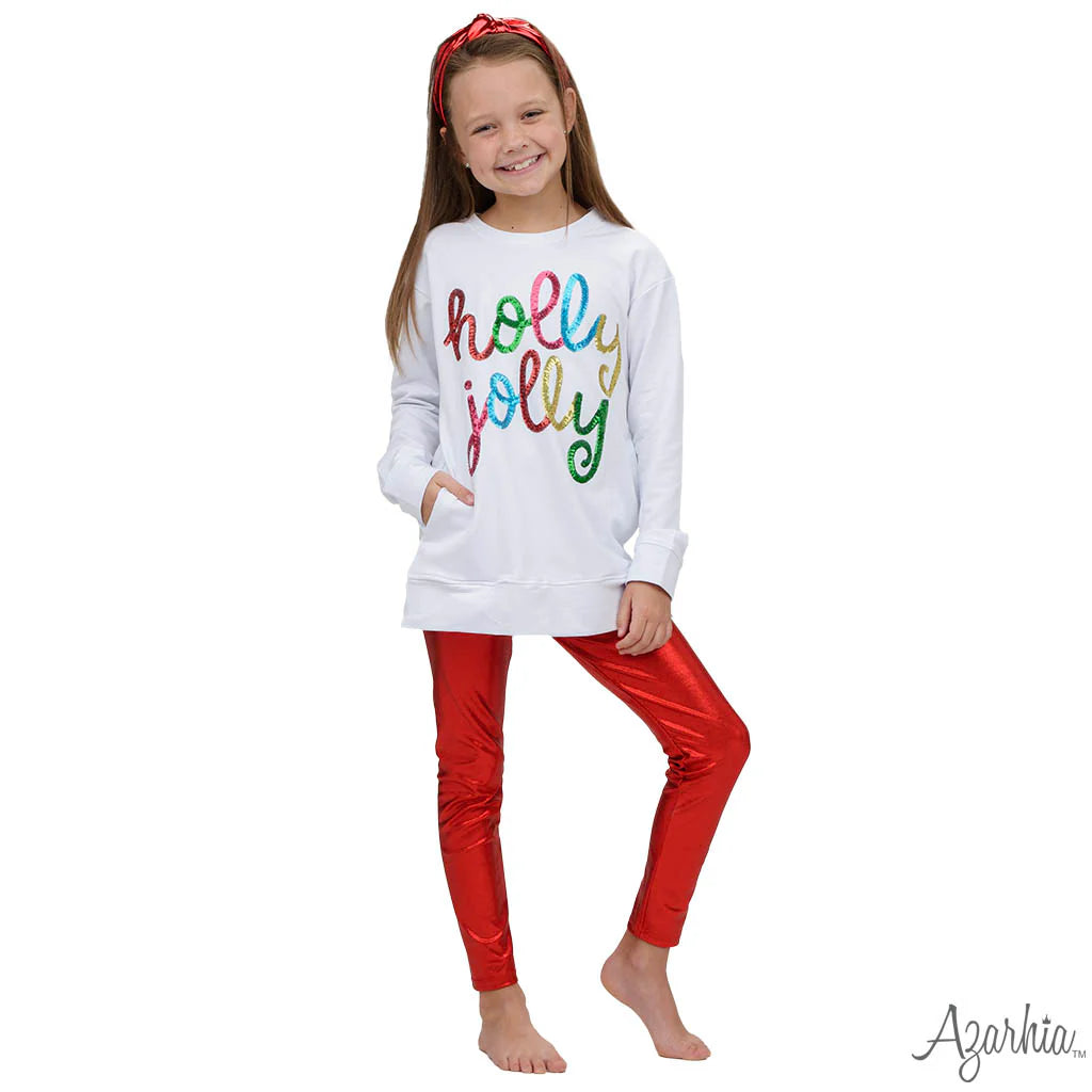 Holly Jolly Long Sleeve Sequin Top