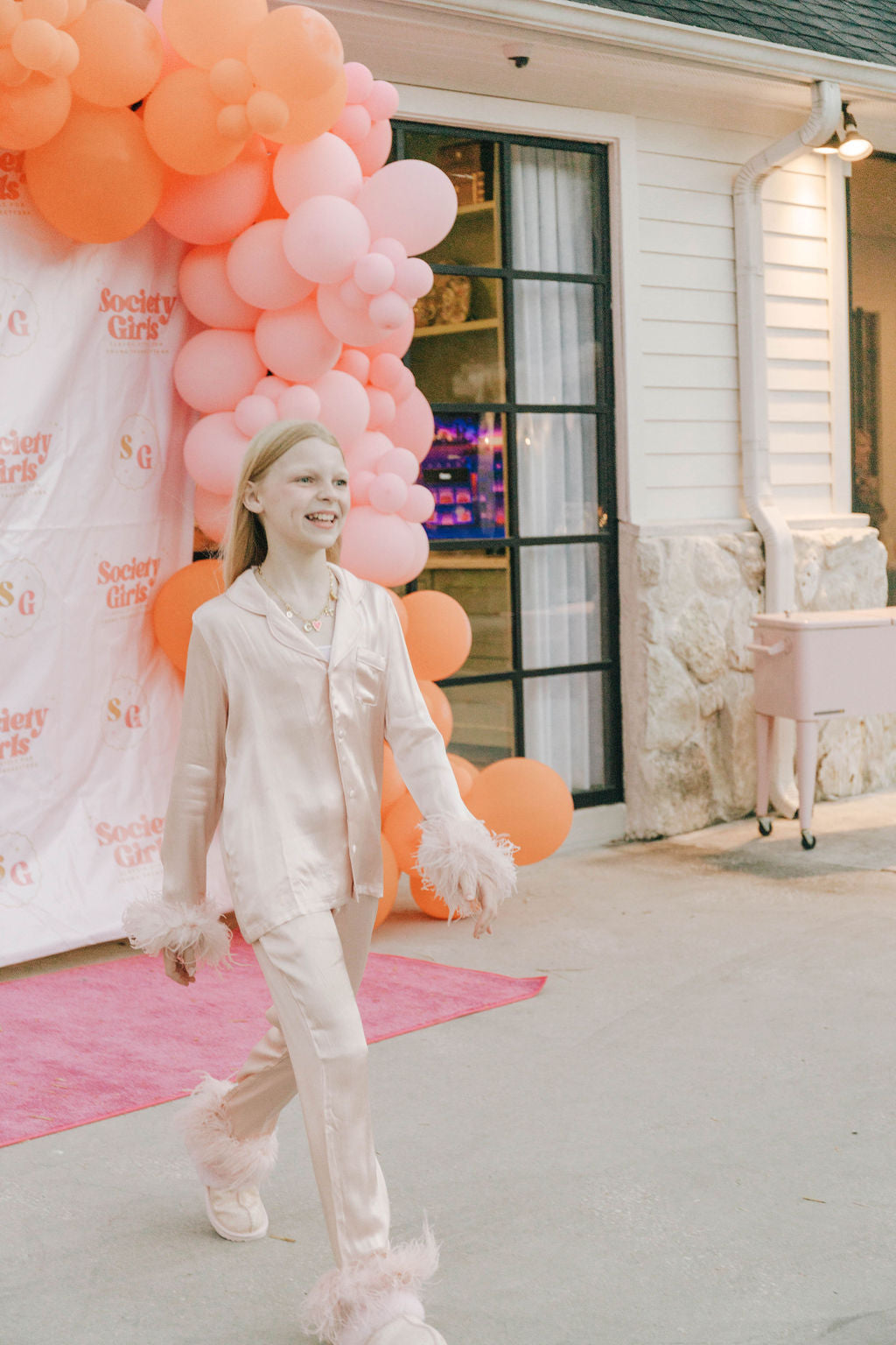 Glam Pink Feather Pajamas