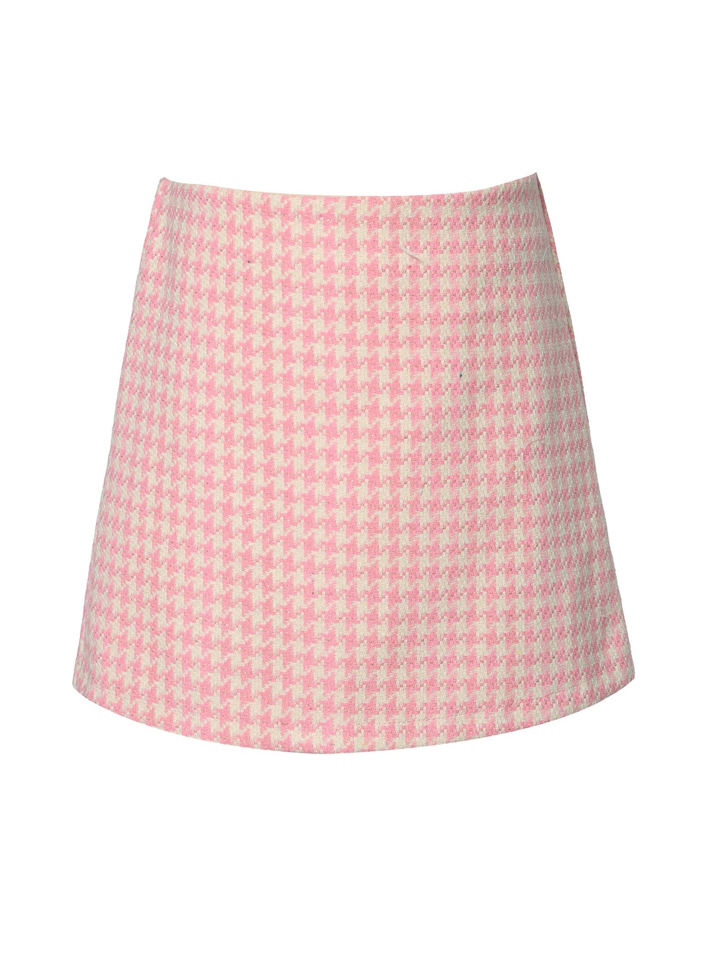 Pink Houndstooth Skirt