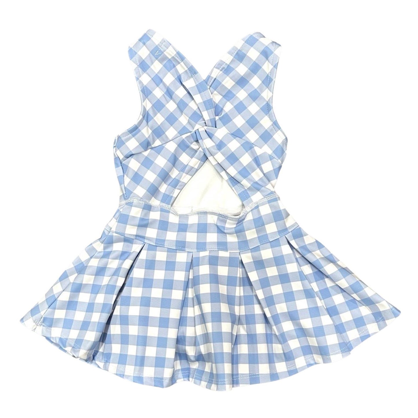 Harper Pleated Tennis Dress - French Blue Gingham